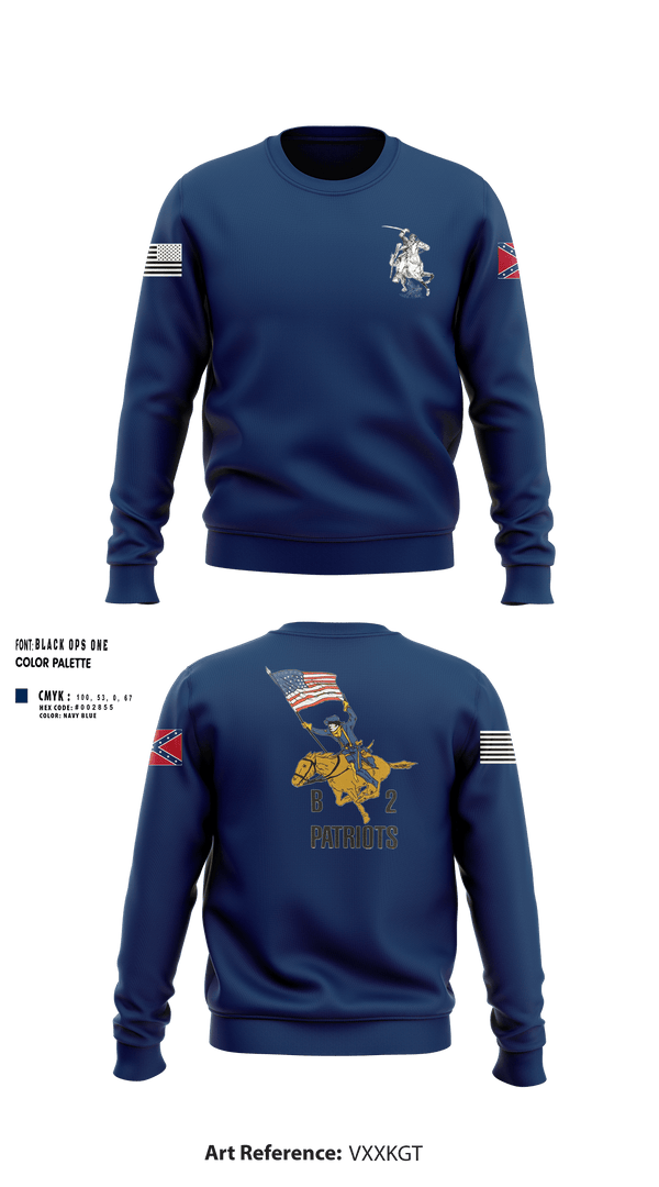 Crew Neck Sweatshirt, B2 Patriots, Army, Teamtime, Team time, sublimation, custom sports apparel, team uniforms, spirit wear, spiritwear, sports uniforms, custom shirts, team store, custom team store, fundraiser sports, apparel fundraiser