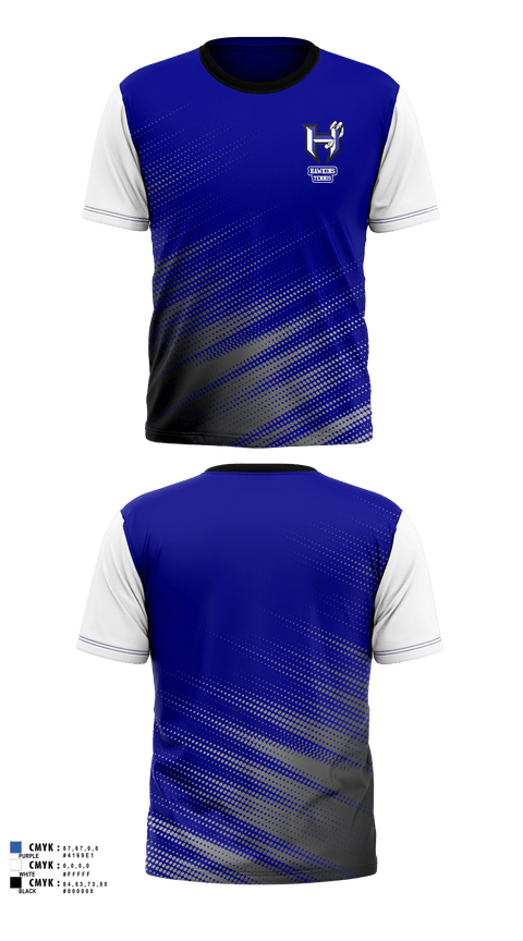 Short Sleeve Performance Shirt, Hawkins Tennis, Tennis, Teamtime, Team time, sublimation, custom sports apparel, team uniforms, spirit wear, spiritwear, sports uniforms, custom shirts, team store, custom team store, fundraiser sports, apparel fundraiser