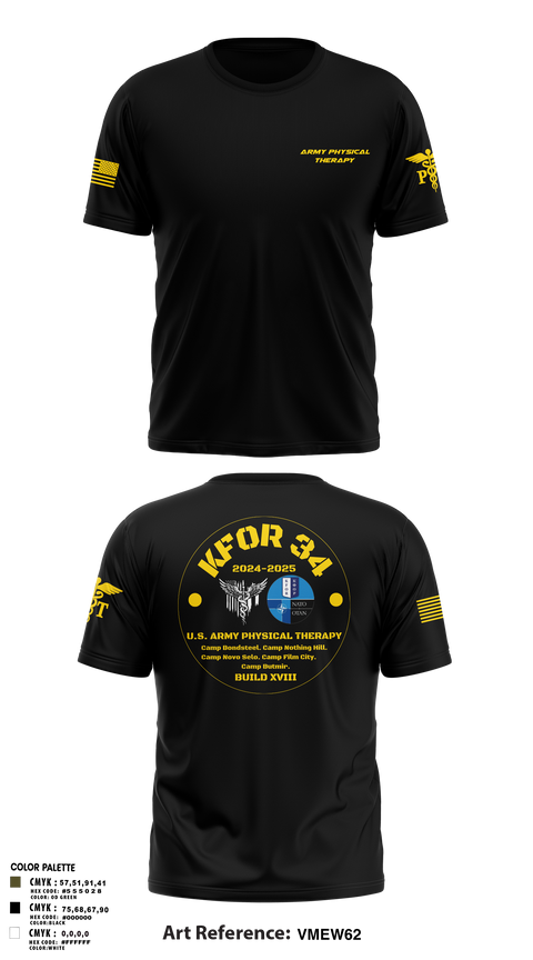 Old School Cotton Feel Shirt, KFOR34 Physical Therapy, Army, Teamtime, Team time, sublimation, custom sports apparel, team uniforms, spirit wear, spiritwear, sports uniforms, custom shirts, team store, custom team store, fundraiser sports, apparel fundraiser