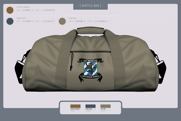 Duffle Bag, 1-28 Infantry battalion, , Teamtime, Team time, sublimation, custom sports apparel, team uniforms, spirit wear, spiritwear, sports uniforms, custom shirts, team store, custom team store, fundraiser sports, apparel fundraiser