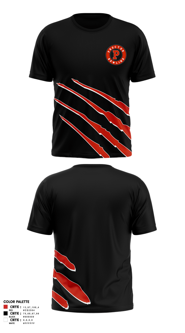 Short Sleeve Performance Shirt, Proctor Raiders, Bowling, Teamtime, Team time, sublimation, custom sports apparel, team uniforms, spirit wear, spiritwear, sports uniforms, custom shirts, team store, custom team store, fundraiser sports, apparel fundraiser