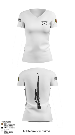 Womens Short Sleeve Vneck Shirt, Iron Rangers, Army, Teamtime, Team time, sublimation, custom sports apparel, team uniforms, spirit wear, spiritwear, sports uniforms, custom shirts, team store, custom team store, fundraiser sports, apparel fundraiser