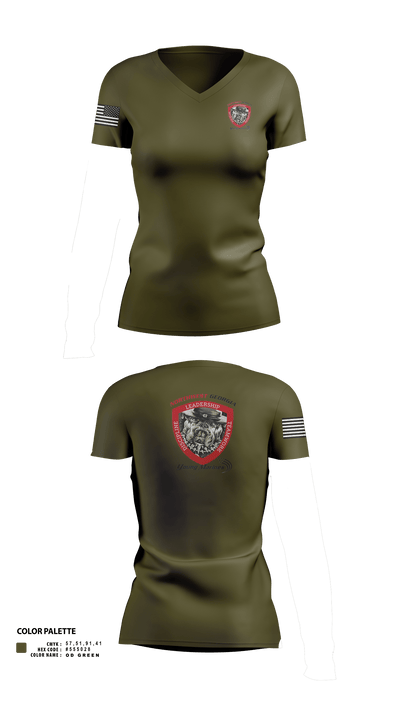 Northwest Georgia Young Marines 76347132 Women's Short Sleeve V-neck Shirt - 1
