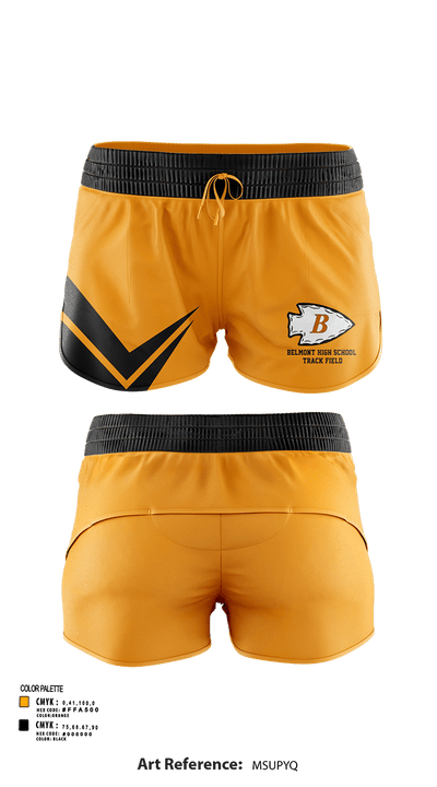 Belmont High School Track & Field 46396711 Track Shorts - 52