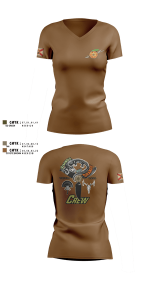 Womens Short Sleeve Vneck Shirt, Seminole / Orange Crew, , Teamtime, Team time, sublimation, custom sports apparel, team uniforms, spirit wear, spiritwear, sports uniforms, custom shirts, team store, custom team store, fundraiser sports, apparel fundraiser