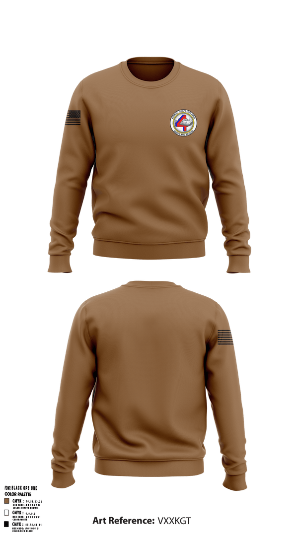 Crew Neck Sweatshirt, Assault Craft Unit Four, Navy, Teamtime, Team time, sublimation, custom sports apparel, team uniforms, spirit wear, spiritwear, sports uniforms, custom shirts, team store, custom team store, fundraiser sports, apparel fundraiser