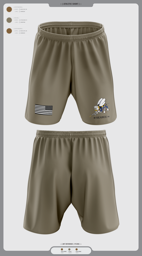 Athletic Shorts With Pockets, Seabee, Navy, Teamtime, Team time, sublimation, custom sports apparel, team uniforms, spirit wear, spiritwear, sports uniforms, custom shirts, team store, custom team store, fundraiser sports, apparel fundraiser