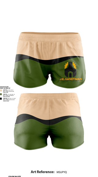 Womens Shorts, J.E. Handyman, LLC, , Teamtime, Team time, sublimation, custom sports apparel, team uniforms, spirit wear, spiritwear, sports uniforms, custom shirts, team store, custom team store, fundraiser sports, apparel fundraiser