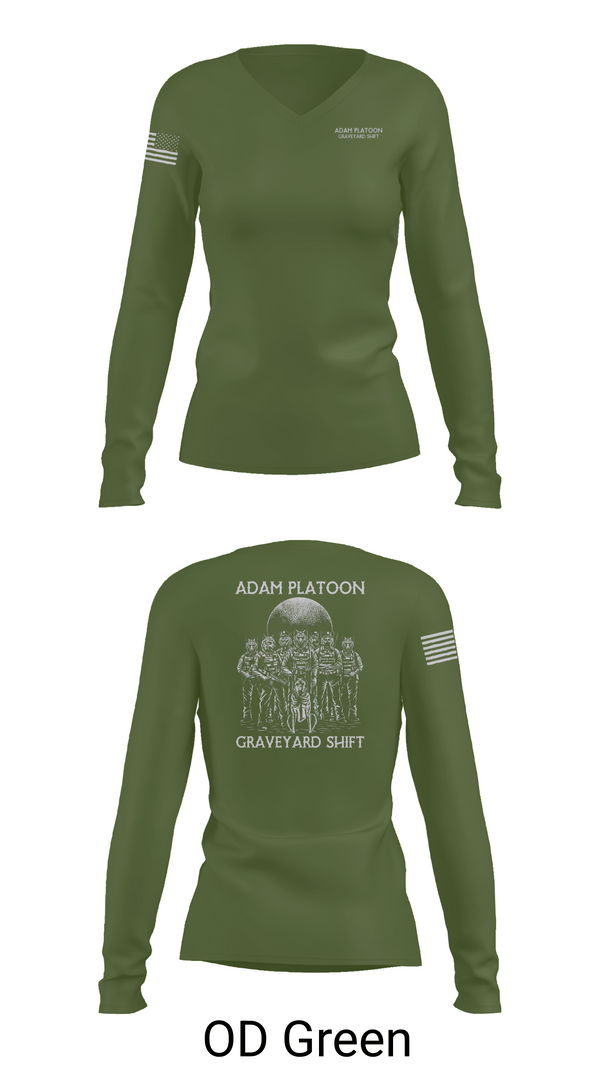 Womens Long Sleeve Vneck Shirt, Adam Platoon, , Teamtime, Team time, sublimation, custom sports apparel, team uniforms, spirit wear, spiritwear, sports uniforms, custom shirts, team store, custom team store, fundraiser sports, apparel fundraiser