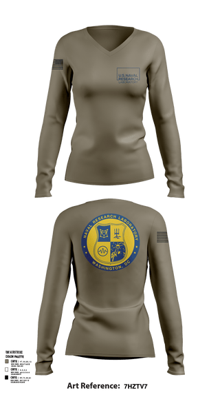Womens Long Sleeve Vneck Shirt, Naval Research Lab, , Teamtime, Team time, sublimation, custom sports apparel, team uniforms, spirit wear, spiritwear, sports uniforms, custom shirts, team store, custom team store, fundraiser sports, apparel fundraiser
