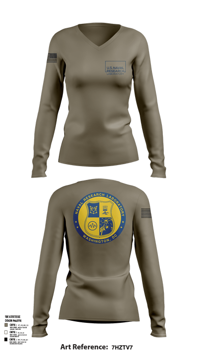 Naval Research Lab 68705363 Women's Long Sleeve V-neck Shirt - 105