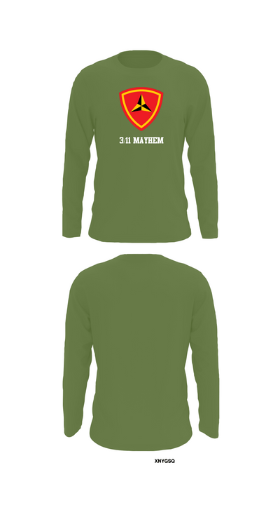 3/11 Mayhem 49305412 Long Sleeve Performance Shirt 52