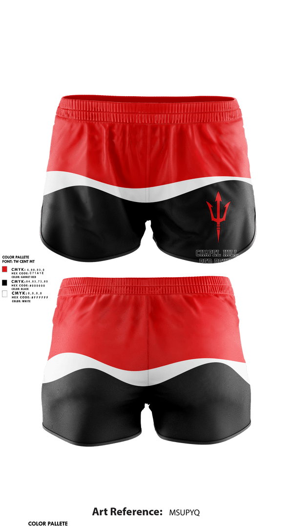 Womens Shorts, Chapel Hill Red Devils, Track & Field, Teamtime, Team time, sublimation, custom sports apparel, team uniforms, spirit wear, spiritwear, sports uniforms, custom shirts, team store, custom team store, fundraiser sports, apparel fundraiser