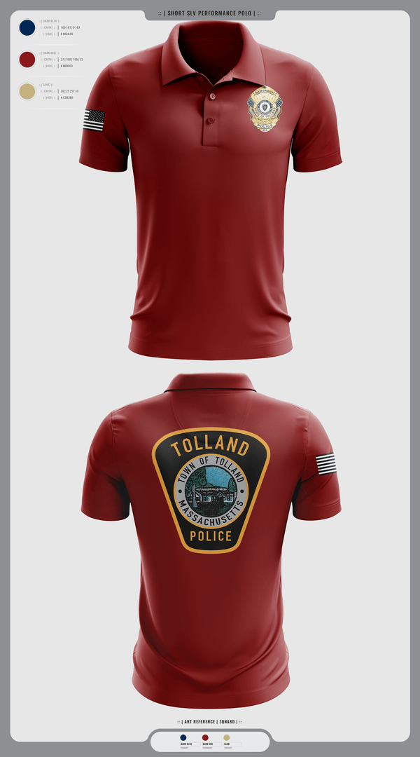 Short Sleeve Performance Polo, Tolland Police Department, , Teamtime, Team time, sublimation, custom sports apparel, team uniforms, spirit wear, spiritwear, sports uniforms, custom shirts, team store, custom team store, fundraiser sports, apparel fundraiser