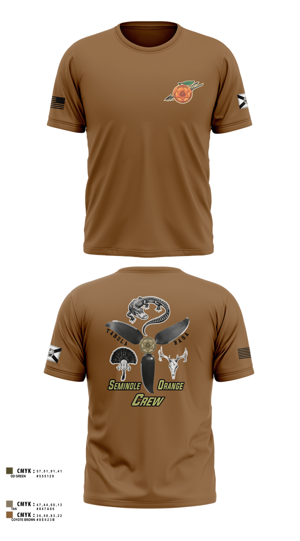Old School Cotton Feel Shirt, Seminole / Orange Crew, , Teamtime, Team time, sublimation, custom sports apparel, team uniforms, spirit wear, spiritwear, sports uniforms, custom shirts, team store, custom team store, fundraiser sports, apparel fundraiser
