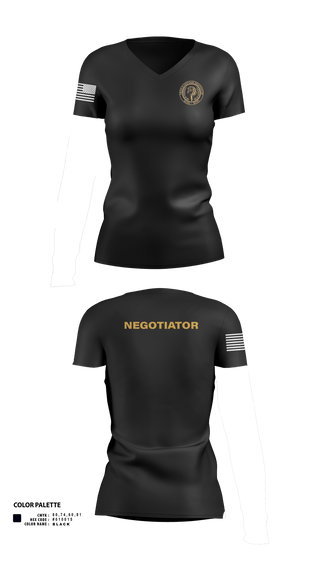 Womens Short Sleeve Vneck Shirt, Montgomery County Police CNT, , Teamtime, Team time, sublimation, custom sports apparel, team uniforms, spirit wear, spiritwear, sports uniforms, custom shirts, team store, custom team store, fundraiser sports, apparel fundraiser