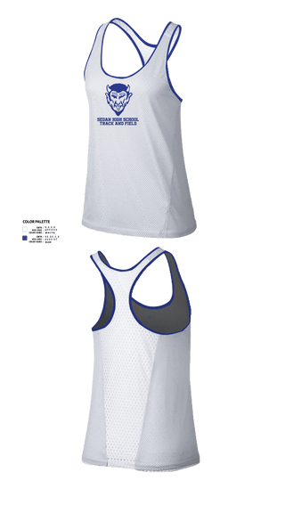 Womens Track Singlet, Sedan High School Track and Field, Track & Field, Teamtime, Team time, sublimation, custom sports apparel, team uniforms, spirit wear, spiritwear, sports uniforms, custom shirts, team store, custom team store, fundraiser sports, apparel fundraiser