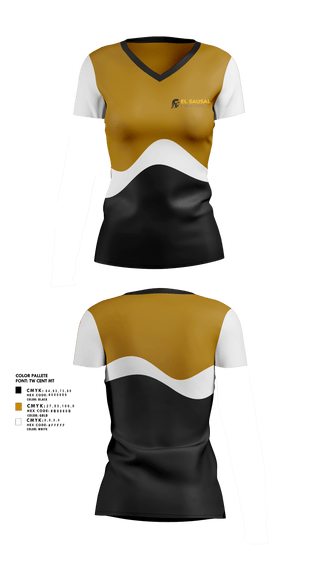 Womens Short Sleeve Vneck Shirt, El Sausal Middle School, Spirit Store, Teamtime, Team time, sublimation, custom sports apparel, team uniforms, spirit wear, spiritwear, sports uniforms, custom shirts, team store, custom team store, fundraiser sports, apparel fundraiser