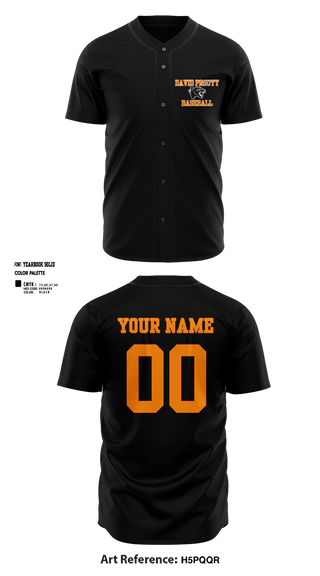 Full Button Baseball Jersey, David Prouty Panthers Baseball, Baseball, Teamtime, Team time, sublimation, custom sports apparel, team uniforms, spirit wear, spiritwear, sports uniforms, custom shirts, team store, custom team store, fundraiser sports, apparel fundraiser