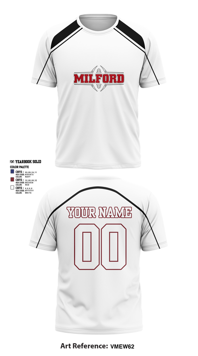 Milford Eagles Pop Warner Football and Cheer 85500081 Short Sleeve Performance Shirt - 5 (2)