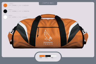 Duffle Bag, Mcdonogh Boys Tennis, Tennis, Teamtime, Team time, sublimation, custom sports apparel, team uniforms, spirit wear, spiritwear, sports uniforms, custom shirts, team store, custom team store, fundraiser sports, apparel fundraiser