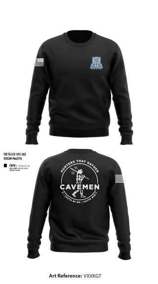 Crew Neck Sweatshirt, C / 205th MI BN / 500th MIB-T, , Teamtime, Team time, sublimation, custom sports apparel, team uniforms, spirit wear, spiritwear, sports uniforms, custom shirts, team store, custom team store, fundraiser sports, apparel fundraiser