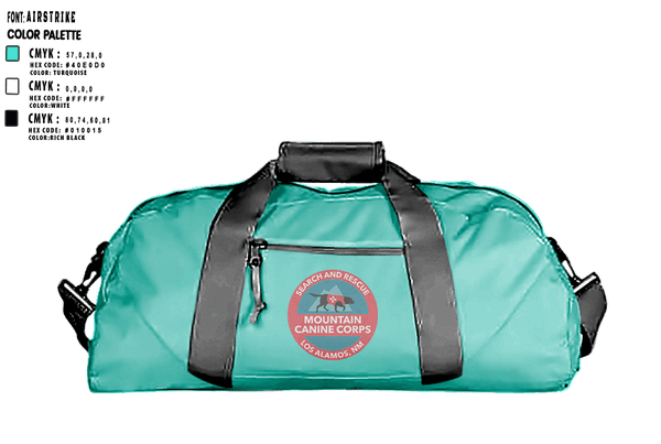 Duffle Bag, Mountain Canine Corps, , Teamtime, Team time, sublimation, custom sports apparel, team uniforms, spirit wear, spiritwear, sports uniforms, custom shirts, team store, custom team store, fundraiser sports, apparel fundraiser