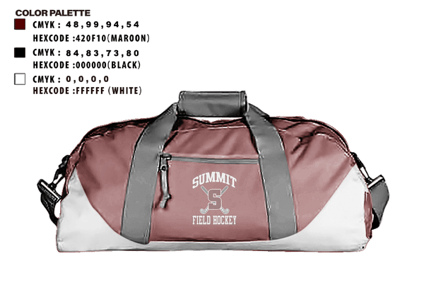 Duffle Bag, Rockwood Summit Falcons Field Hockey, Field Hockey, Teamtime, Team time, sublimation, custom sports apparel, team uniforms, spirit wear, spiritwear, sports uniforms, custom shirts, team store, custom team store, fundraiser sports, apparel fundraiser