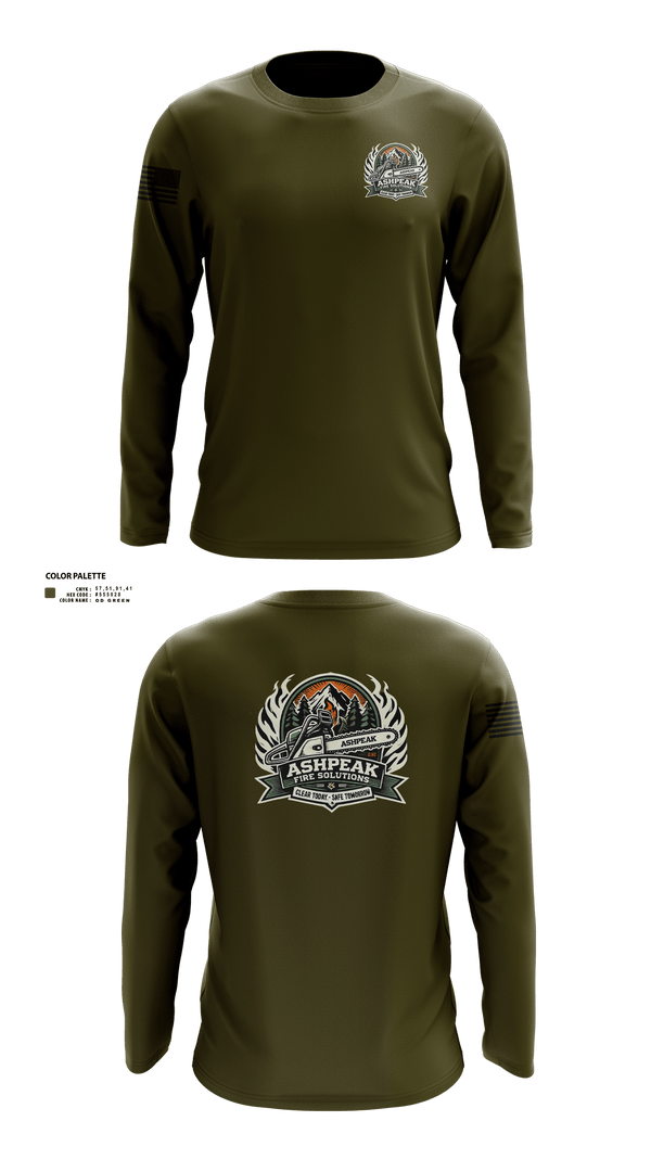 Long Sleeve Performance Shirt, AshPeak Fire Solutions, , Teamtime, Team time, sublimation, custom sports apparel, team uniforms, spirit wear, spiritwear, sports uniforms, custom shirts, team store, custom team store, fundraiser sports, apparel fundraiser