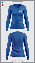Cleveland Blue Raiders 65341867 Women's Long Sleeve V-neck Shirt - 1