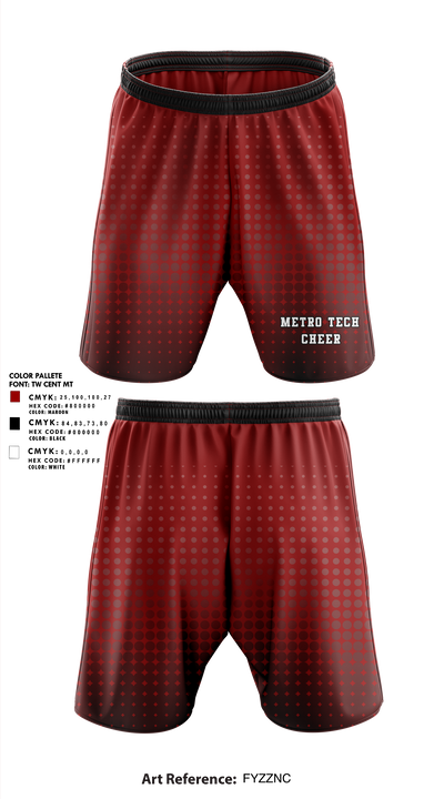Metro Tech Cheer 28099552 Athletic Shorts With Pockets - 1