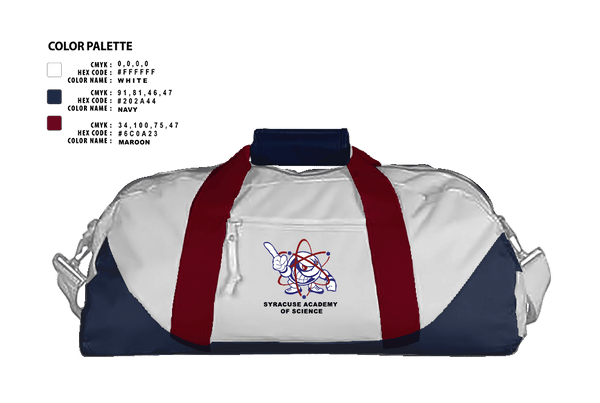 Duffle Bag, Syracuse Academy of Science Track and Field, Track & Field, Teamtime, Team time, sublimation, custom sports apparel, team uniforms, spirit wear, spiritwear, sports uniforms, custom shirts, team store, custom team store, fundraiser sports, apparel fundraiser