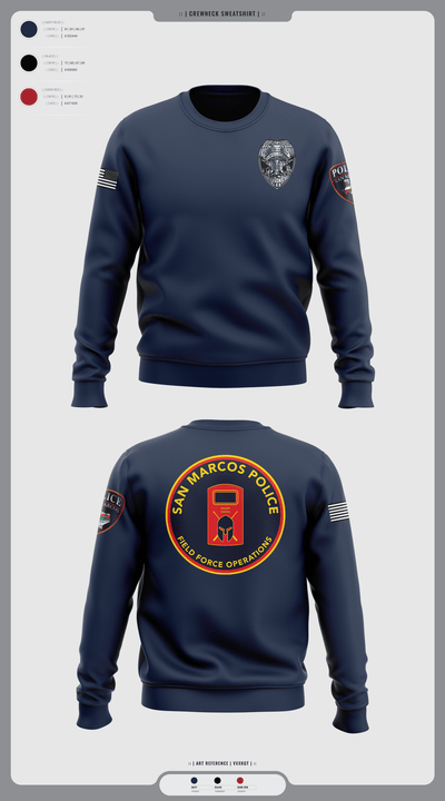 San marcos police - field force 1789471 Crew Neck Sweatshirt - 1