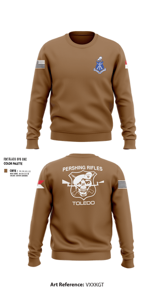 Crew Neck Sweatshirt, Pershing Rifles Troop L-1, , Teamtime, Team time, sublimation, custom sports apparel, team uniforms, spirit wear, spiritwear, sports uniforms, custom shirts, team store, custom team store, fundraiser sports, apparel fundraiser