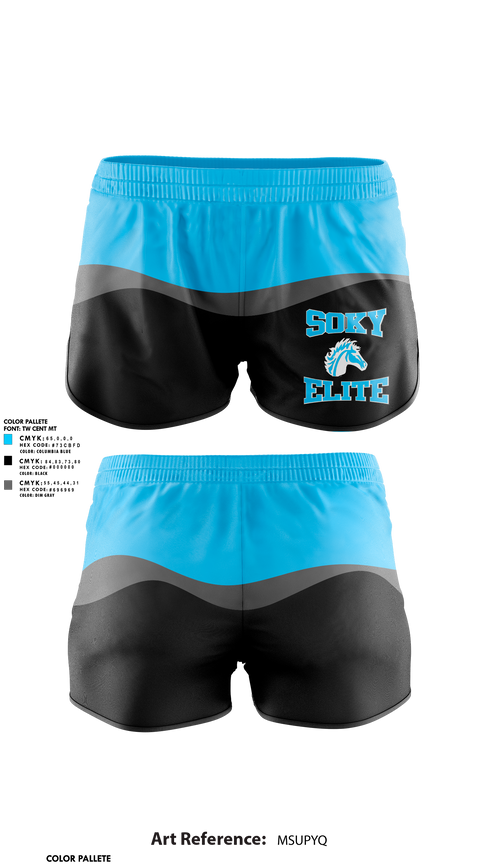 Womens Shorts, SOKY Elite, Track & Field, Teamtime, Team time, sublimation, custom sports apparel, team uniforms, spirit wear, spiritwear, sports uniforms, custom shirts, team store, custom team store, fundraiser sports, apparel fundraiser