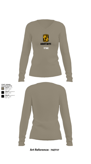 Womens Long Sleeve Vneck Shirt, VFMC, Army, Teamtime, Team time, sublimation, custom sports apparel, team uniforms, spirit wear, spiritwear, sports uniforms, custom shirts, team store, custom team store, fundraiser sports, apparel fundraiser