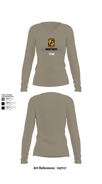 VFMC 76664769 Women's Long Sleeve V-neck Shirt - 62
