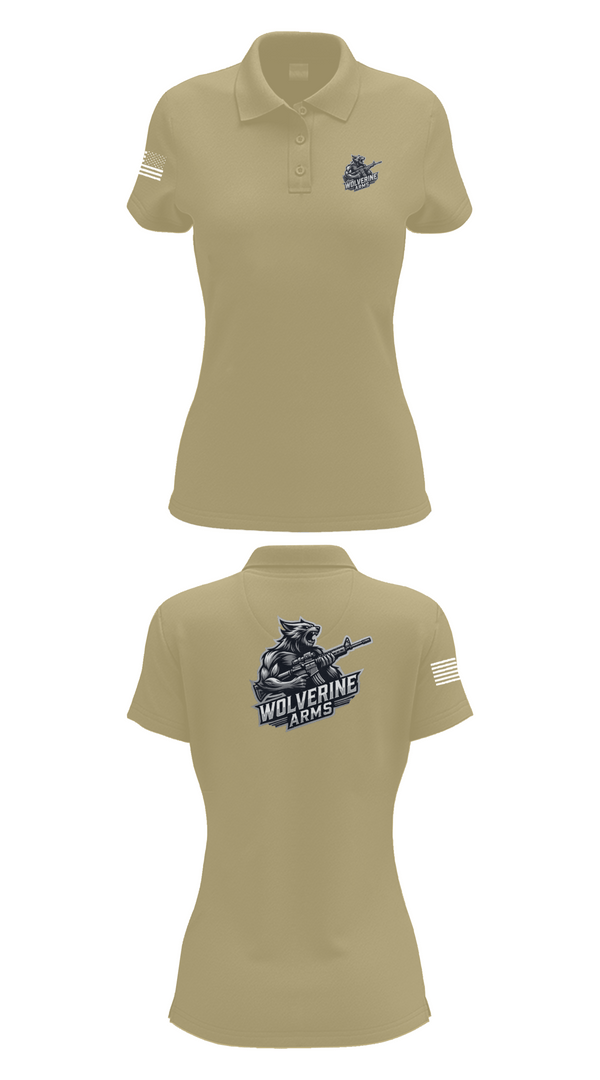 Womens Short Sleeve Performance Polo, Wolverine Arms, , Teamtime, Team time, sublimation, custom sports apparel, team uniforms, spirit wear, spiritwear, sports uniforms, custom shirts, team store, custom team store, fundraiser sports, apparel fundraiser