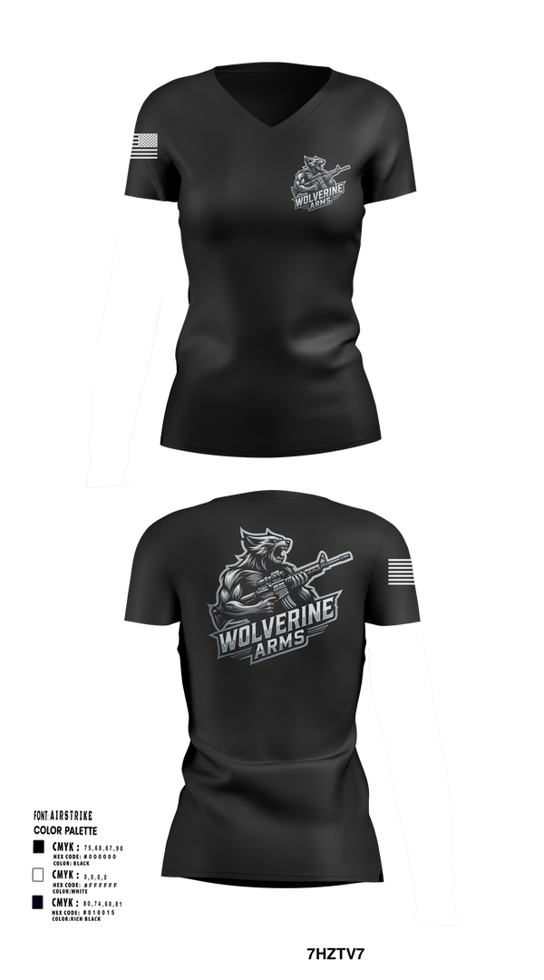 Womens Short Sleeve Vneck Shirt, Wolverine Arms, , Teamtime, Team time, sublimation, custom sports apparel, team uniforms, spirit wear, spiritwear, sports uniforms, custom shirts, team store, custom team store, fundraiser sports, apparel fundraiser