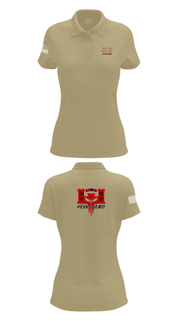 Womens Short Sleeve Performance Polo, CESD Bravo 35th Engineer Battalion, , Teamtime, Team time, sublimation, custom sports apparel, team uniforms, spirit wear, spiritwear, sports uniforms, custom shirts, team store, custom team store, fundraiser sports, apparel fundraiser
