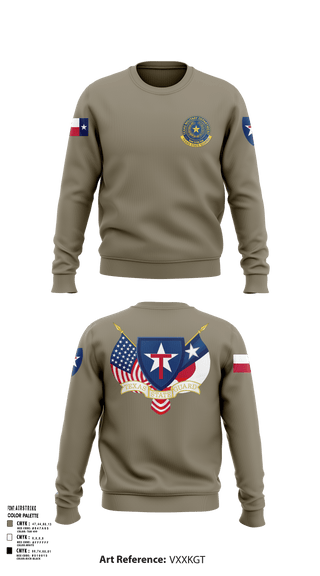 Crew Neck Sweatshirt, 2BN, 3BDE TXSG, , Teamtime, Team time, sublimation, custom sports apparel, team uniforms, spirit wear, spiritwear, sports uniforms, custom shirts, team store, custom team store, fundraiser sports, apparel fundraiser