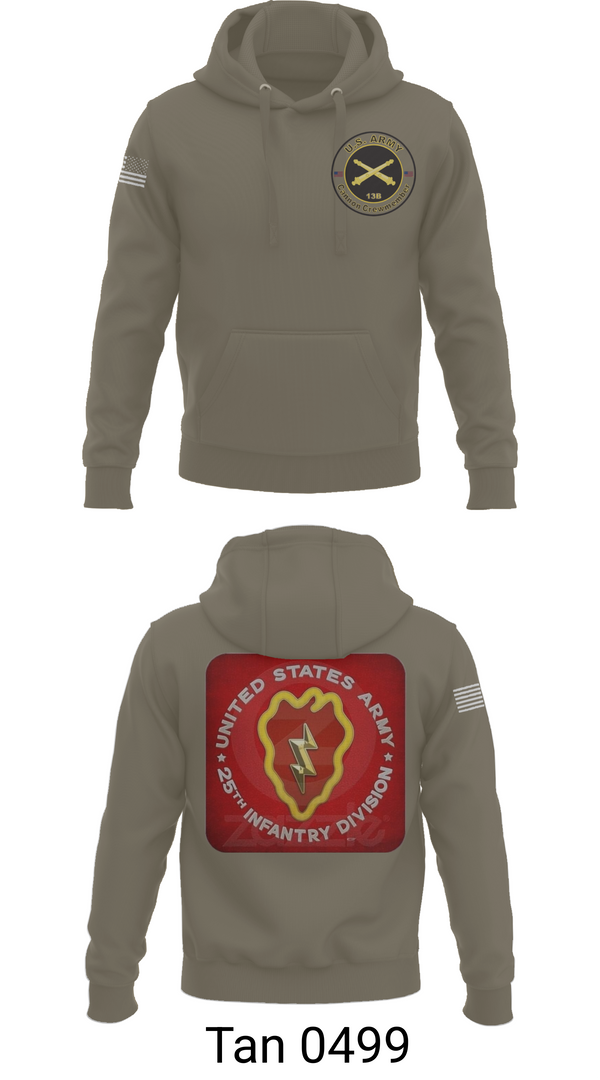 Hoodie, 25th infantry division C-Btry 1/8 FA, , Teamtime, Team time, sublimation, custom sports apparel, team uniforms, spirit wear, spiritwear, sports uniforms, custom shirts, team store, custom team store, fundraiser sports, apparel fundraiser