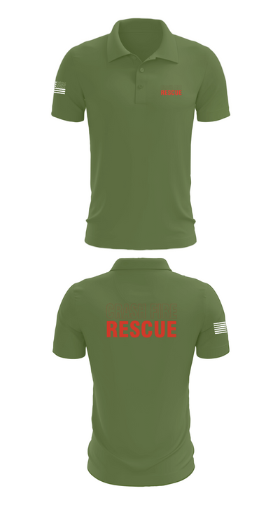 ISA Air base Fire Dept. 19172110 Short Sleeve Performance Polo - 47