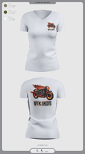 Vikings 57456431 Women's Short Sleeve V-neck Shirt - 3