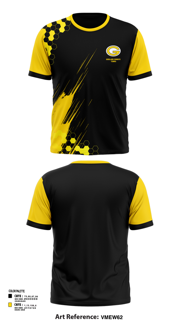 Short Sleeve Performance Shirt, Goodland Cowboys Tennis, Tennis, Teamtime, Team time, sublimation, custom sports apparel, team uniforms, spirit wear, spiritwear, sports uniforms, custom shirts, team store, custom team store, fundraiser sports, apparel fundraiser