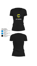 Clay Panthers 80292752 Women's Short Sleeve V-neck Shirt - 37