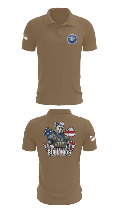 Bravo Company Bulldogs 26926733 Short Sleeve Performance Polo - 7