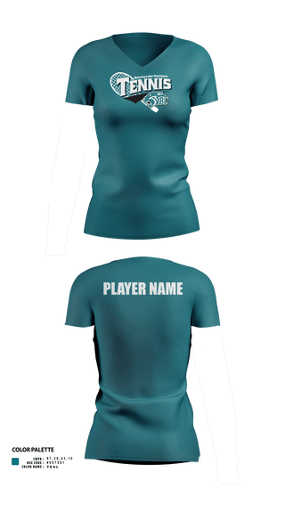 Womens Short Sleeve Vneck Shirt, Bonney Lake Panthers Tennis, Tennis, Teamtime, Team time, sublimation, custom sports apparel, team uniforms, spirit wear, spiritwear, sports uniforms, custom shirts, team store, custom team store, fundraiser sports, apparel fundraiser
