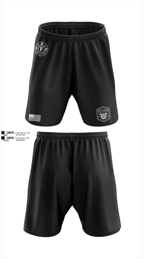 Athletic Shorts With Pockets, South Adams County FD, Fire Department, Teamtime, Team time, sublimation, custom sports apparel, team uniforms, spirit wear, spiritwear, sports uniforms, custom shirts, team store, custom team store, fundraiser sports, apparel fundraiser