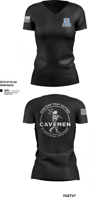 Womens Short Sleeve Vneck Shirt, C / 205th MI BN / 500th MIB-T, , Teamtime, Team time, sublimation, custom sports apparel, team uniforms, spirit wear, spiritwear, sports uniforms, custom shirts, team store, custom team store, fundraiser sports, apparel fundraiser